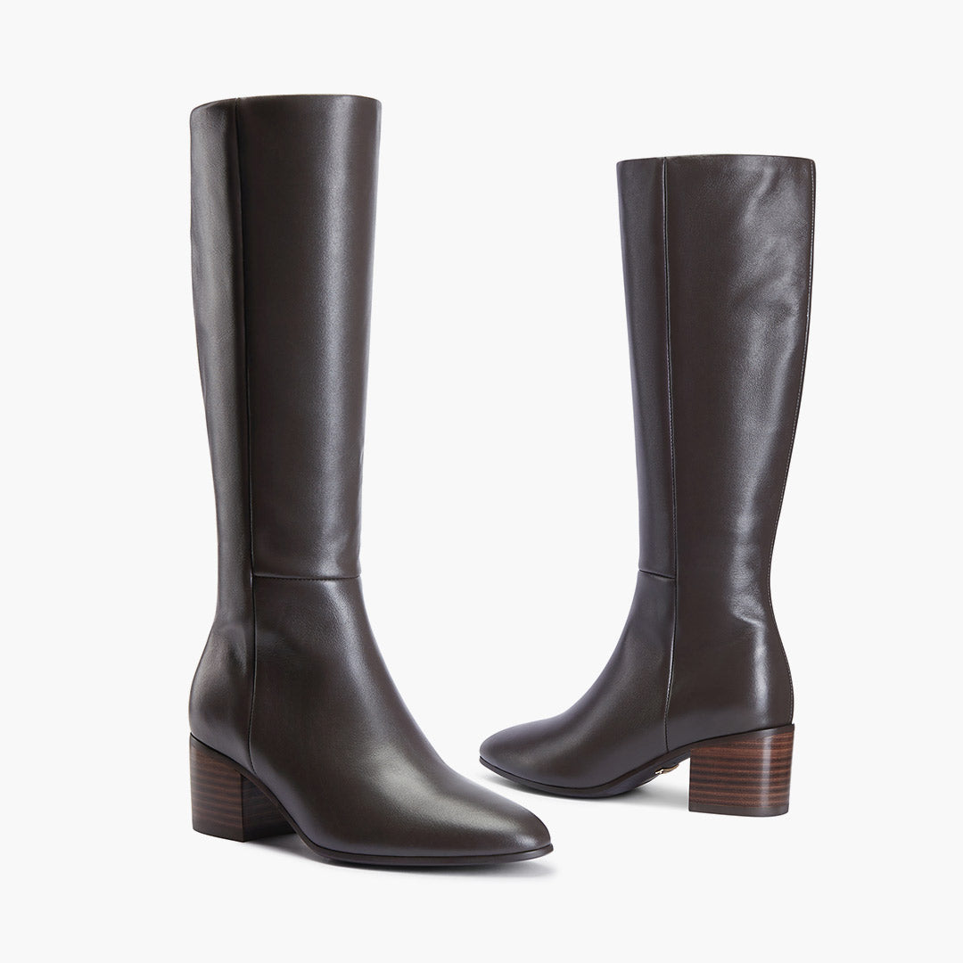 Lucca 50 Brown - Leather Knee Boots