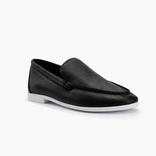 *MANON - black leather loafers