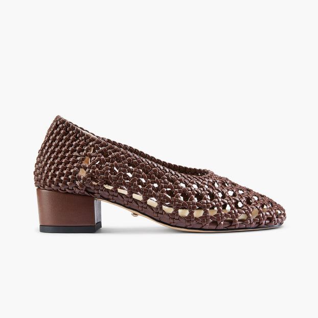 Marbella Brown - Woven Pumps