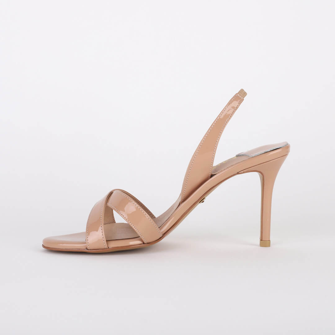 *UK size 1 - TWIGGY - beige, 8cm heels