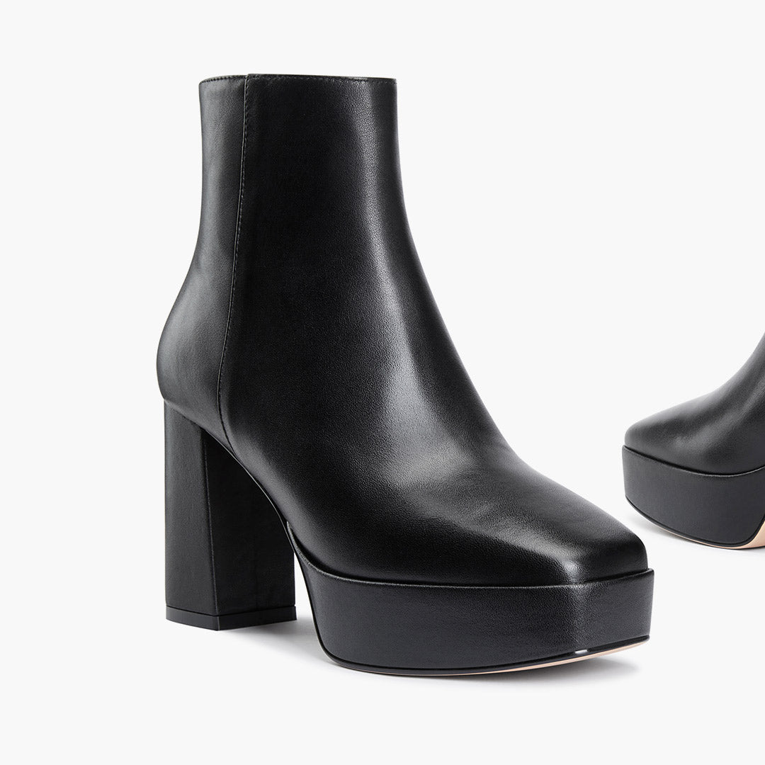 Rize - Leather Platform Ankle Boots