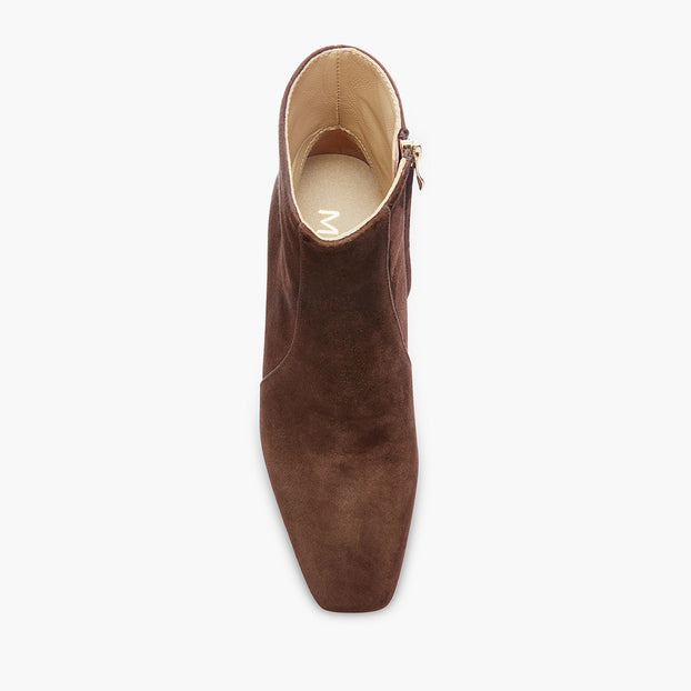 ROXANNE BROWN SUEDE - leather ankle boots