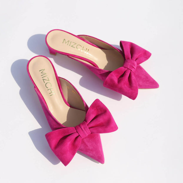 *UK size 2.5 - ASSIE PINK - hot pink, 4cm heels