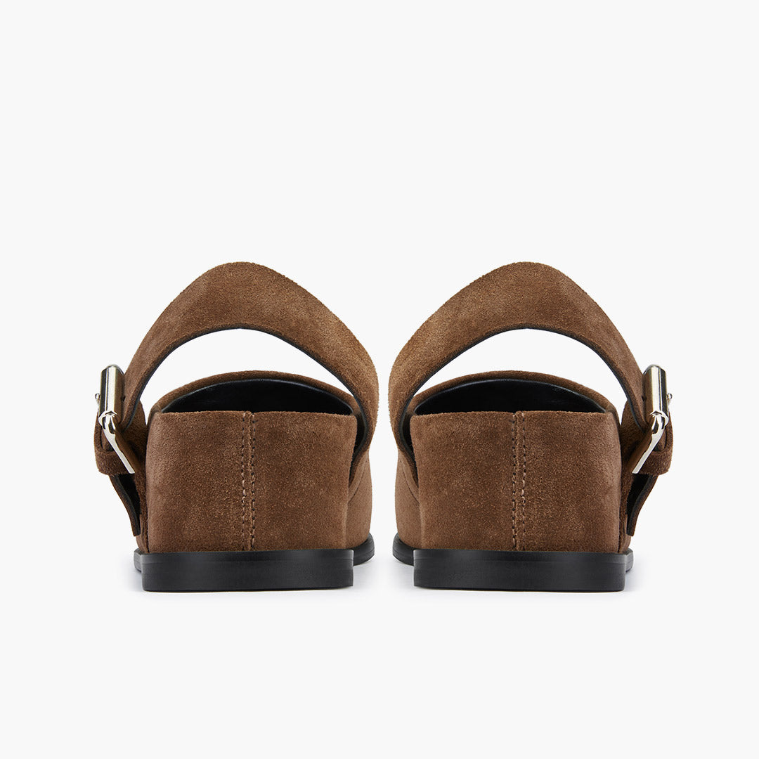 ADORO - Brown Suede Clogs