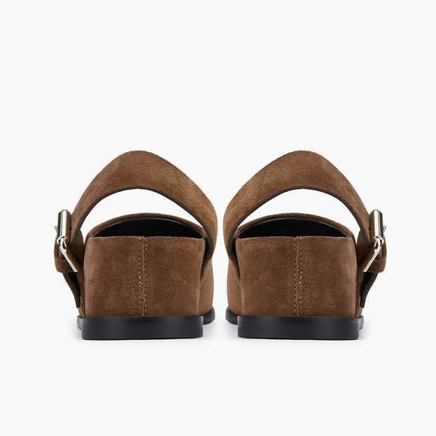 ADORO - Brown Suede Clogs