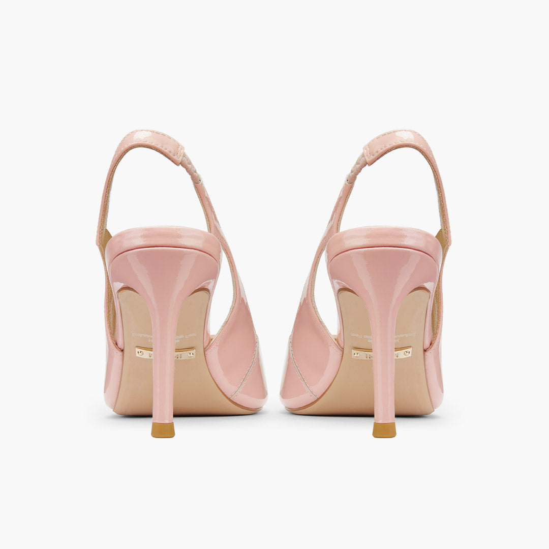 *ANGELIKA PINK PATENT - open toe slingback