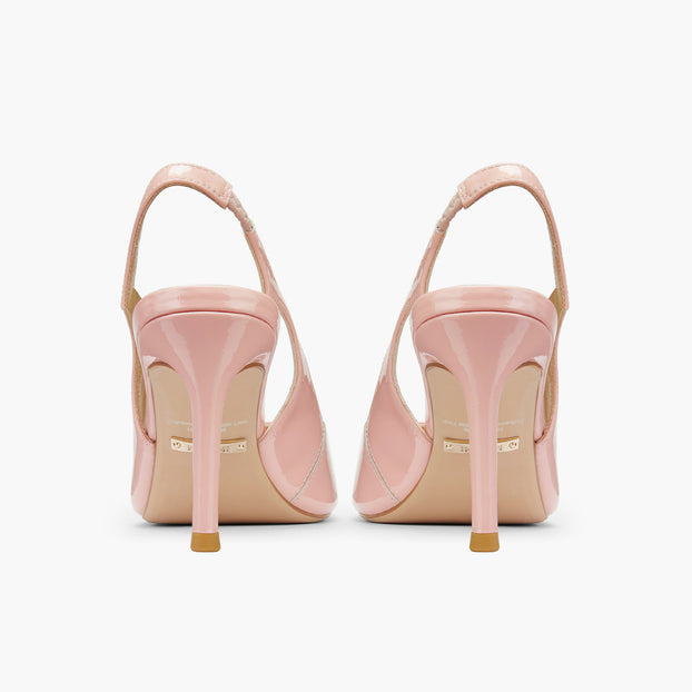*ANGELIKA PINK PATENT - open toe slingback