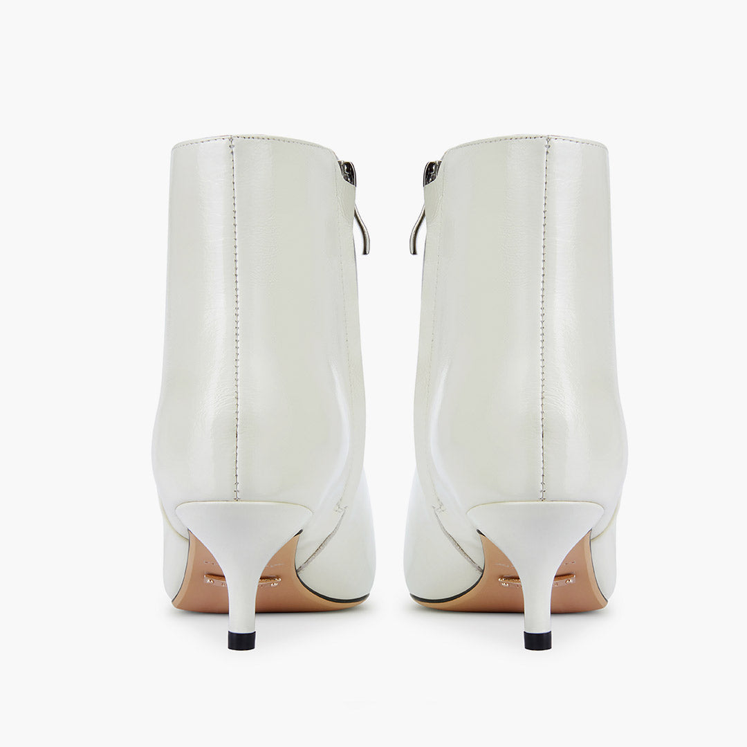 BRANDA 50 - white leather ankle boots