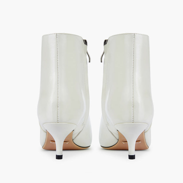 BRANDA 50 - white leather ankle boots