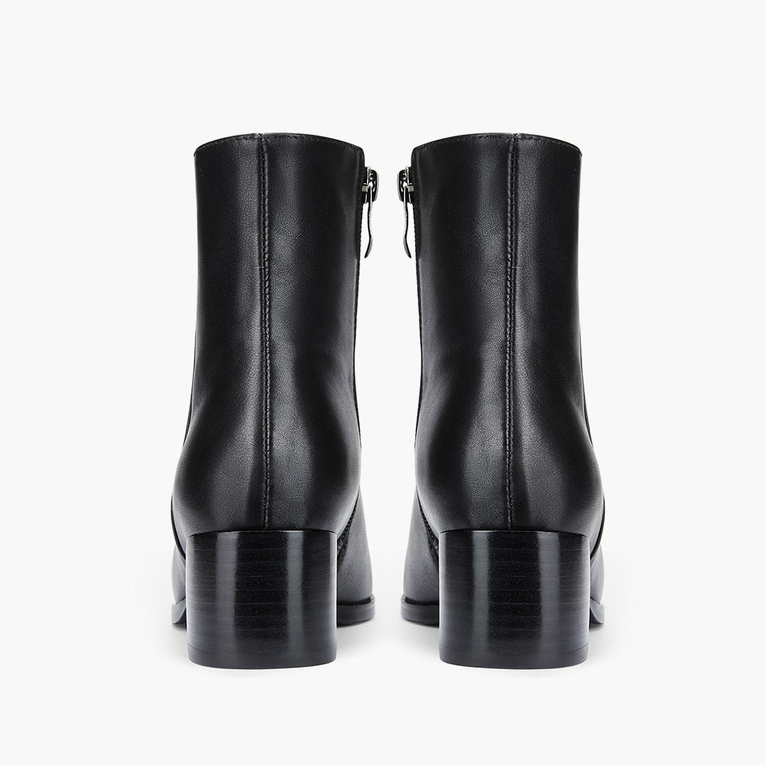 BELGO 45 - black leather ankle boot