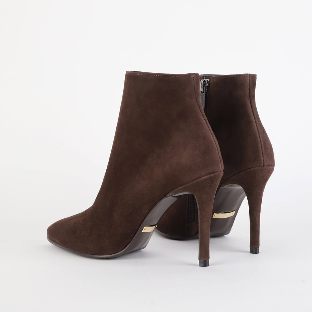 Petite Size Chocolate Brown High Ankle Boots EU 34.5