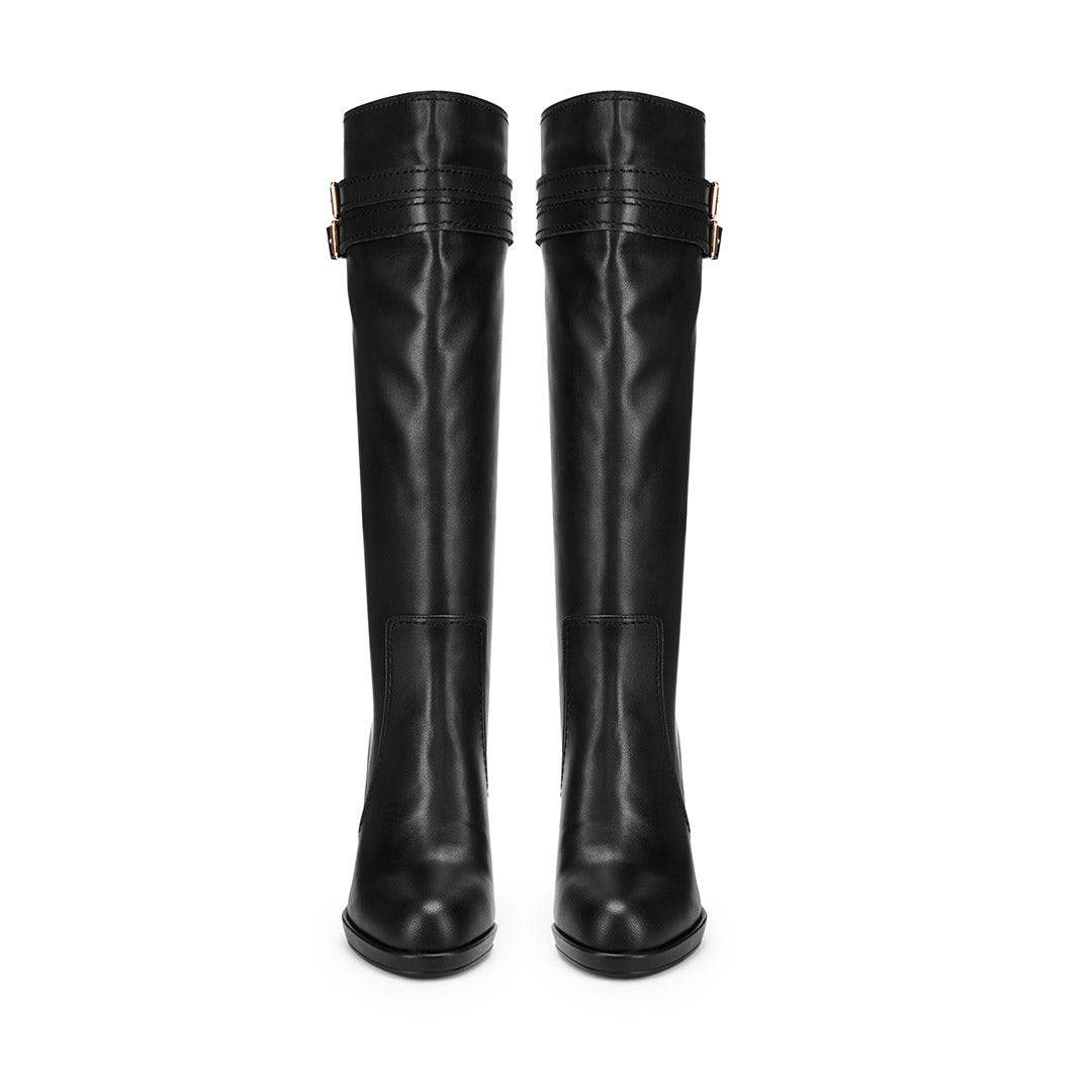 *CHICAGO BLACK - leather knee boots