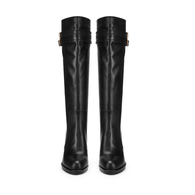 *CHICAGO BLACK - leather knee boots