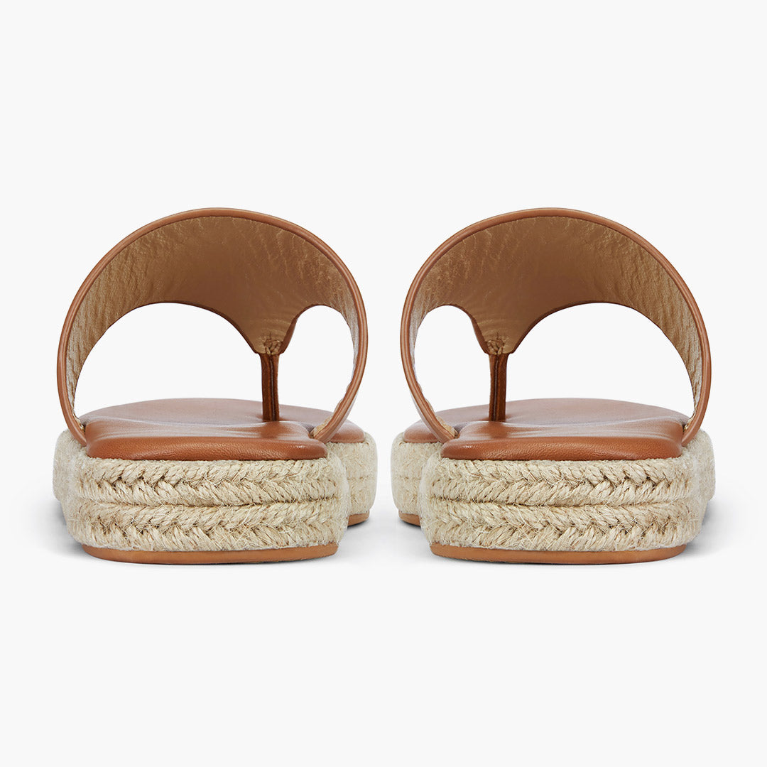 Cosmo Brown -flatform espadrille sandals