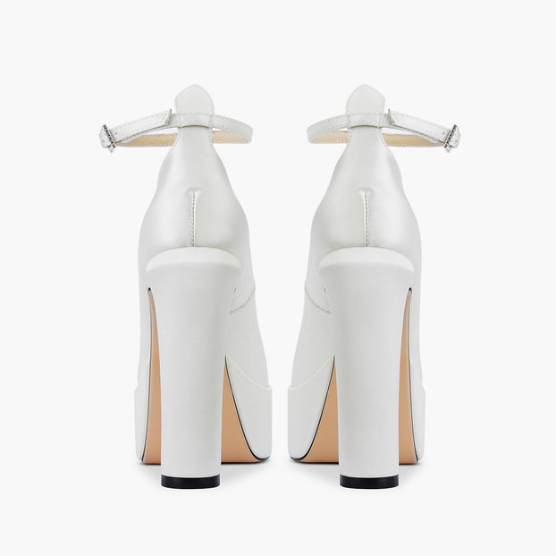 FABB - ivory satin high platform