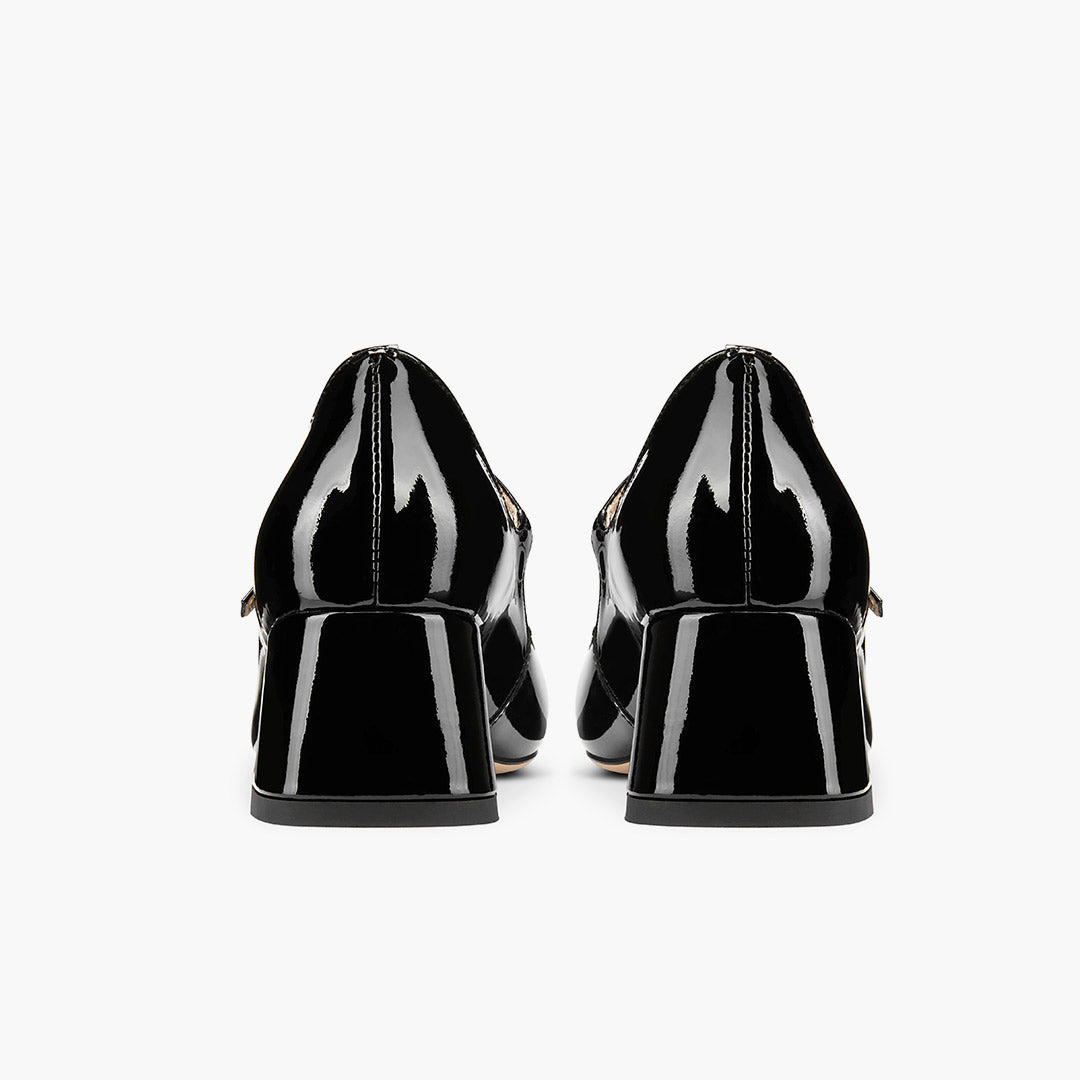 GAYLE 45 - black patent MJ pump