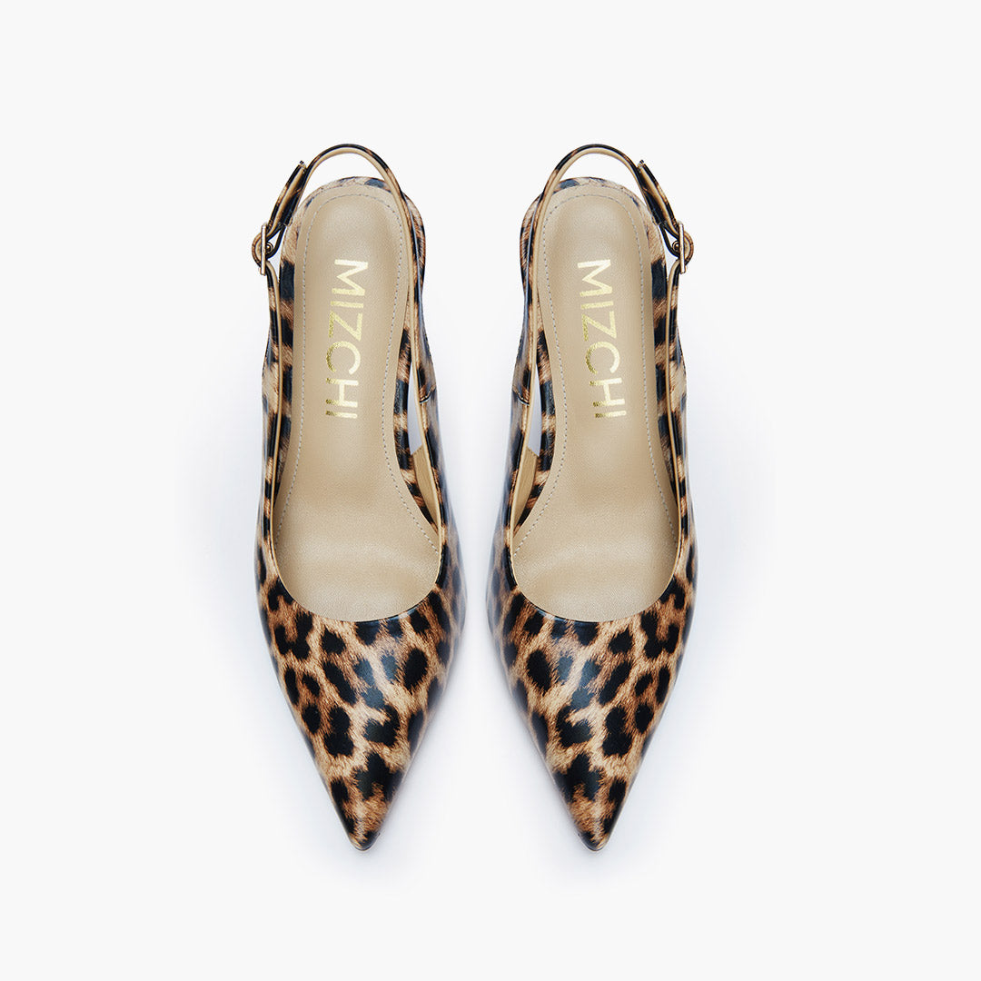 *GISELLE LEOPARD - animal print slingback