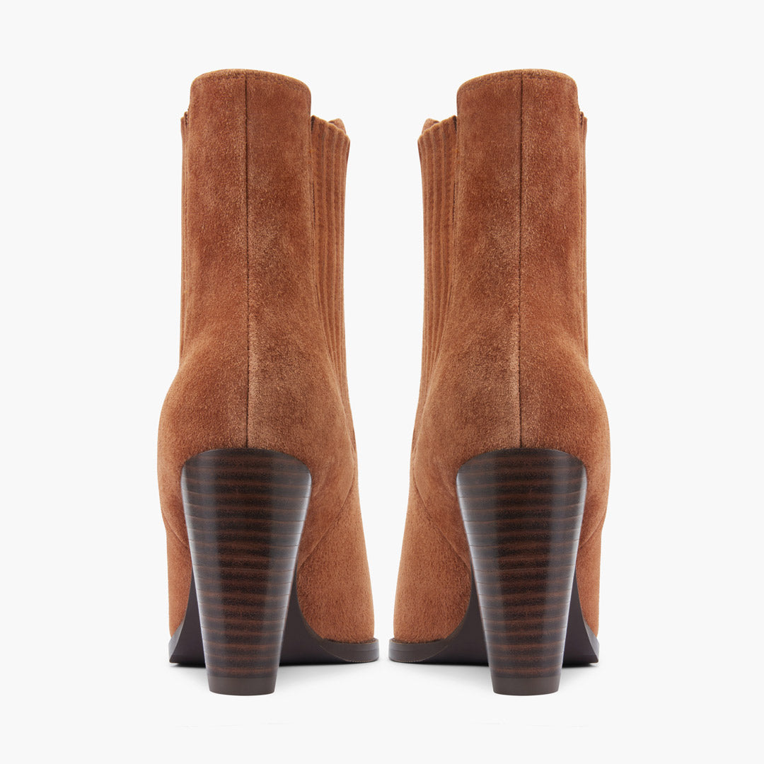 *JENNY BROWN - suede cowboy boots
