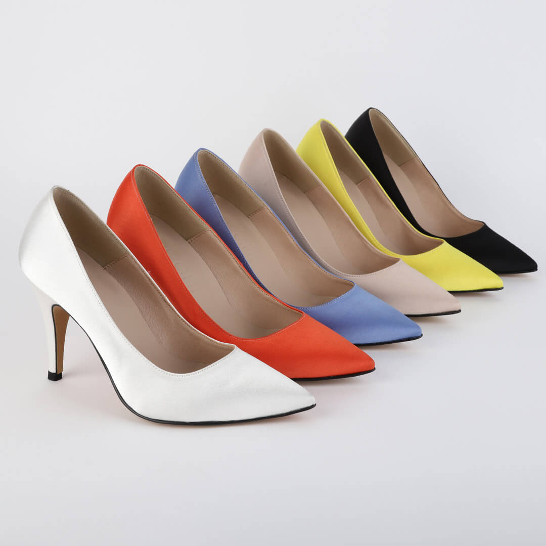 Petite Size Classic Satin Pumps. UK 2.5