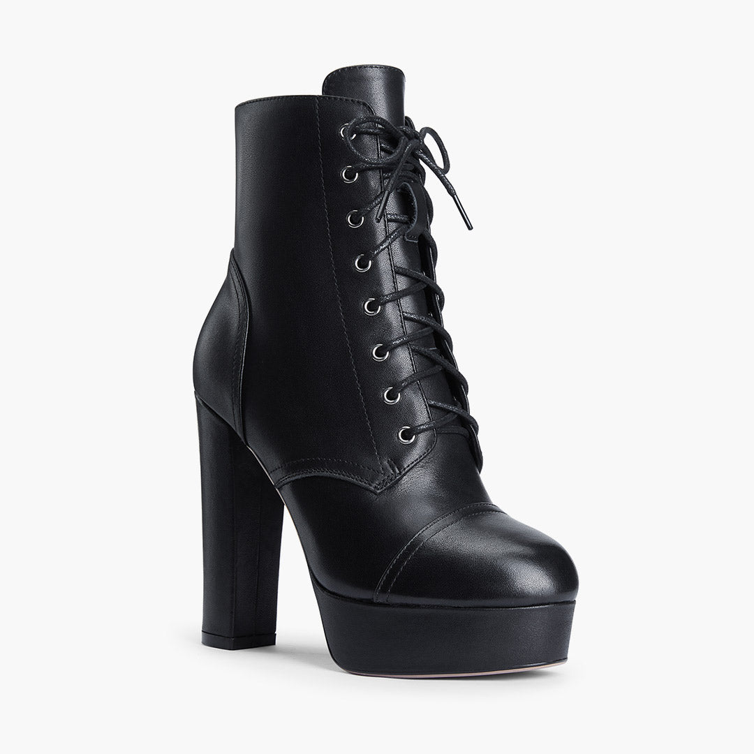 *KINSLEY - lace up platform ankle boots