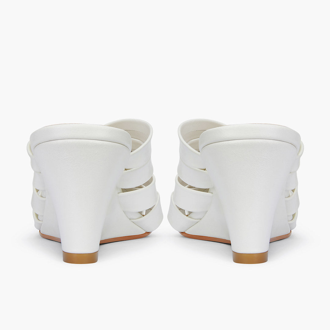Kloss Off White - Leather Wedge