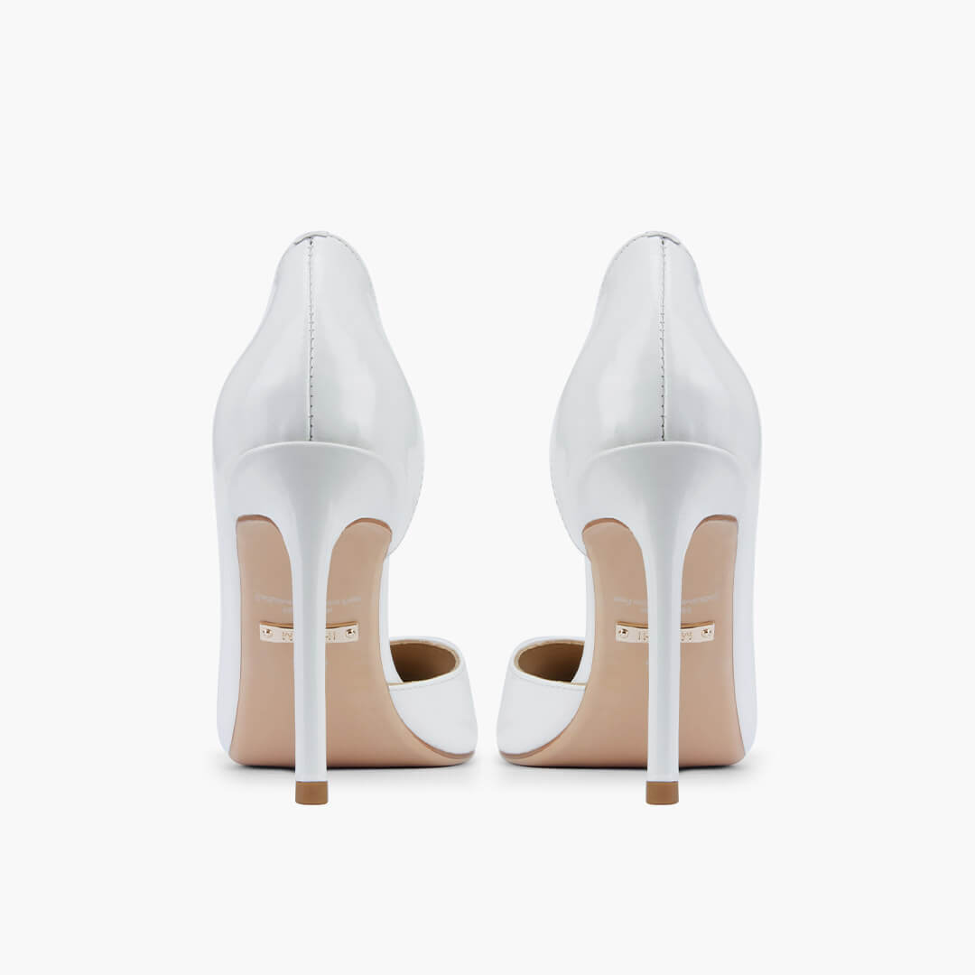 *LALITA WHITE  - d'orsay cut heels