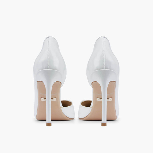 *LALITA WHITE  - d'orsay cut heels