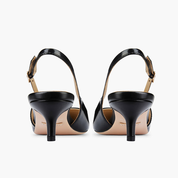 *Lena 45 - black leather slingback
