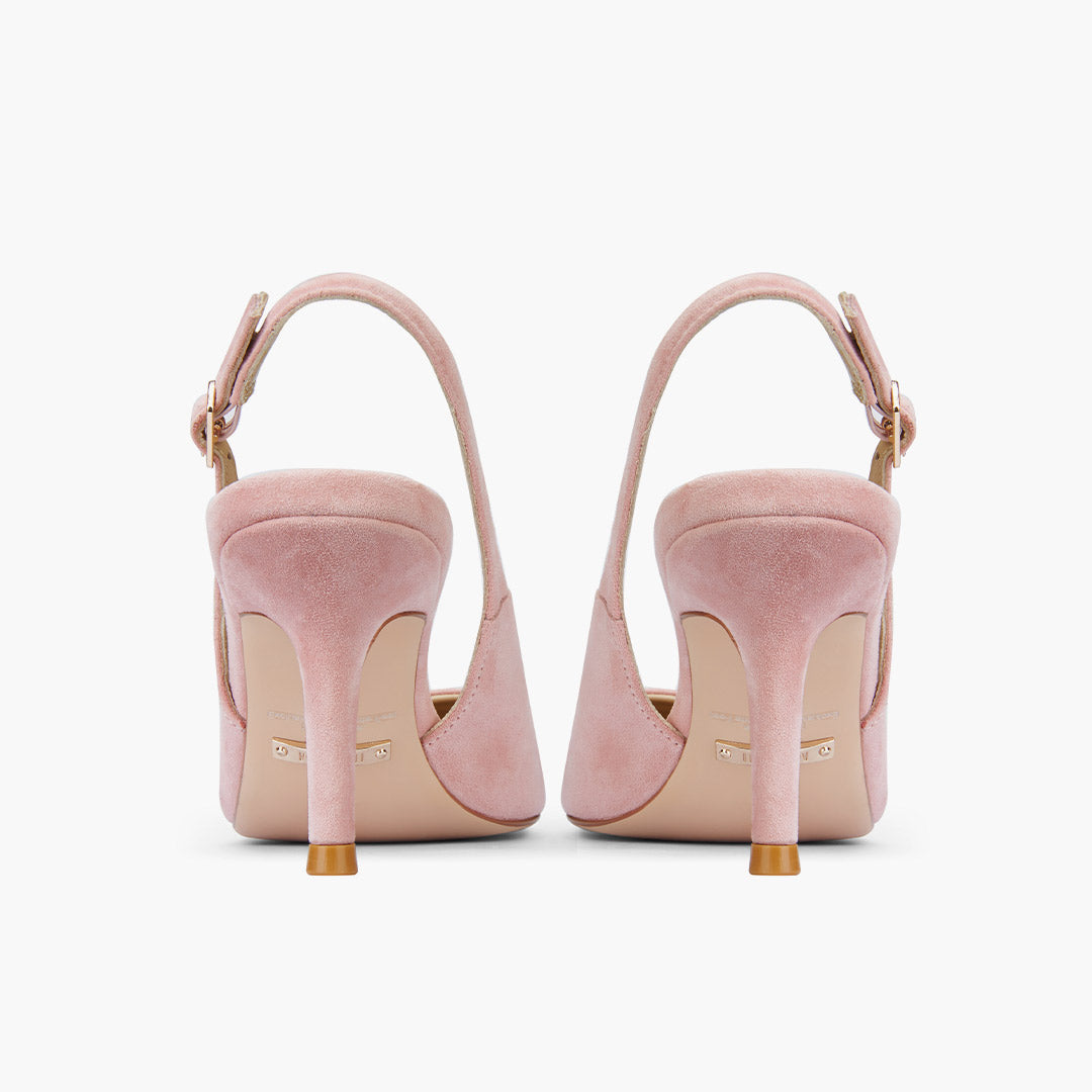 Lena 75 - pink suede slingback