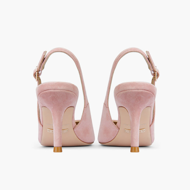 Lena 75 - pink suede slingback