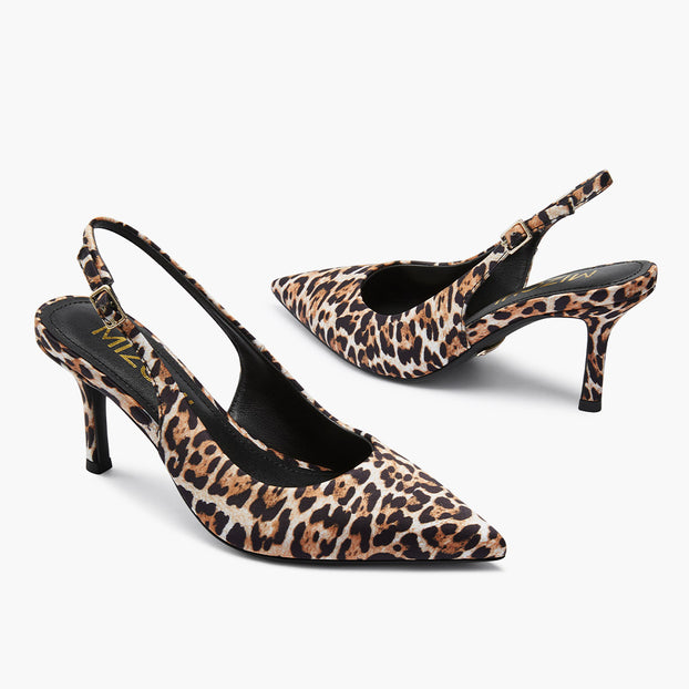 Lena 75 Leopard - Slingback Pumps