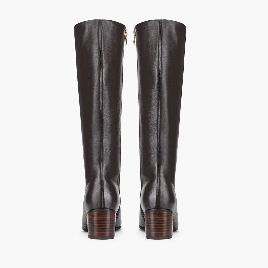 Lucca 50 Brown - Leather Knee Boots