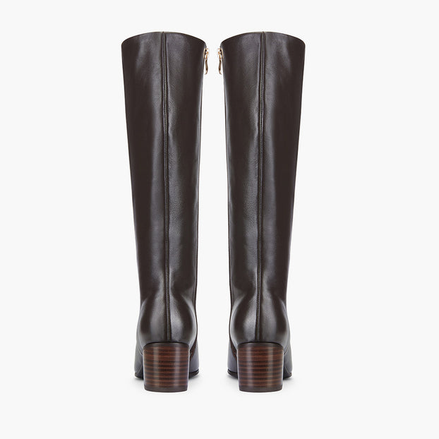 Lucca 50 Brown - Leather Knee Boots