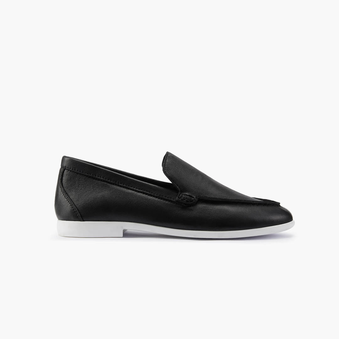 *MANON - black leather loafers