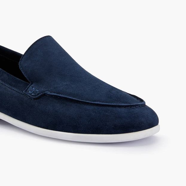 *MANON - Navy suede loafers