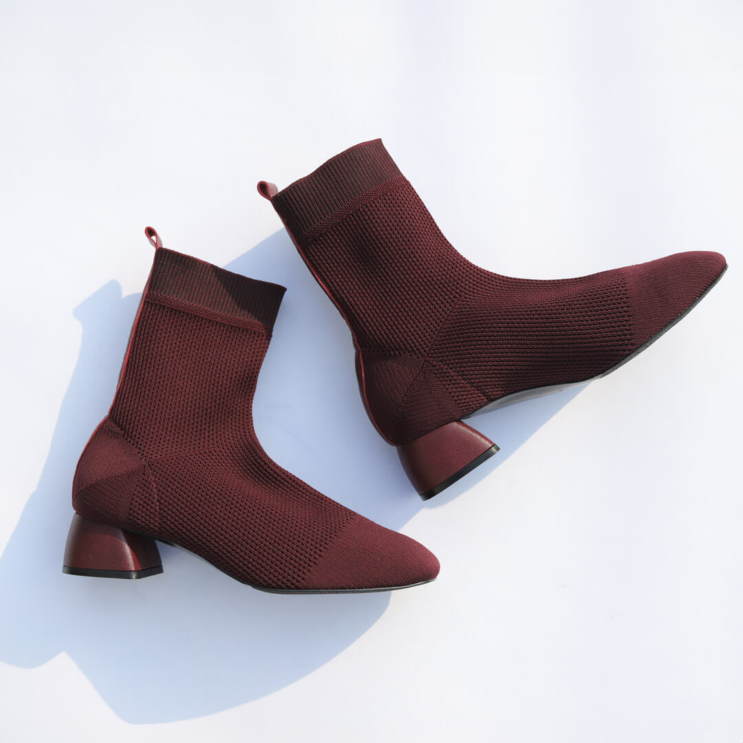 MEDIAS - knitted sock ankle boots