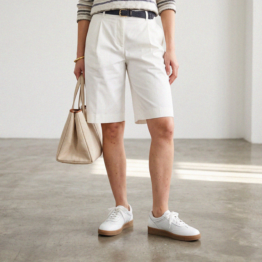 Morena - White Leather Sneakers