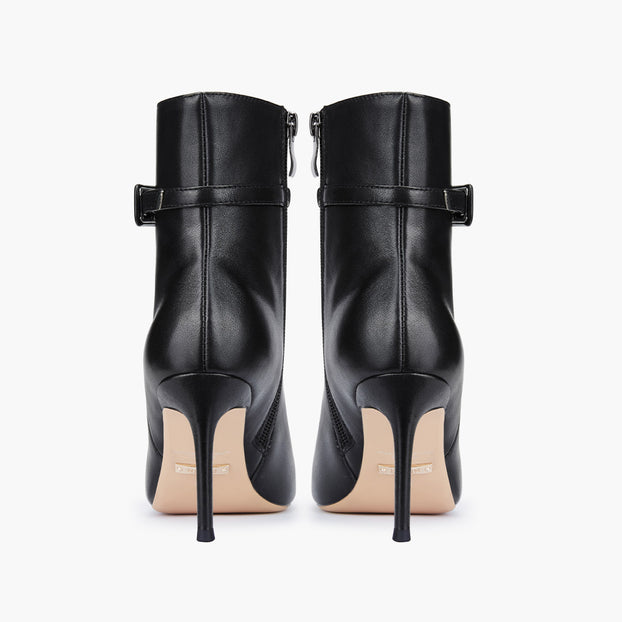 Na-Netta Black - Leather Ankle Boots