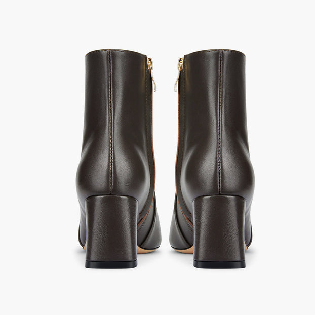 ROXANNE BROWN LEATHER - ankle boots