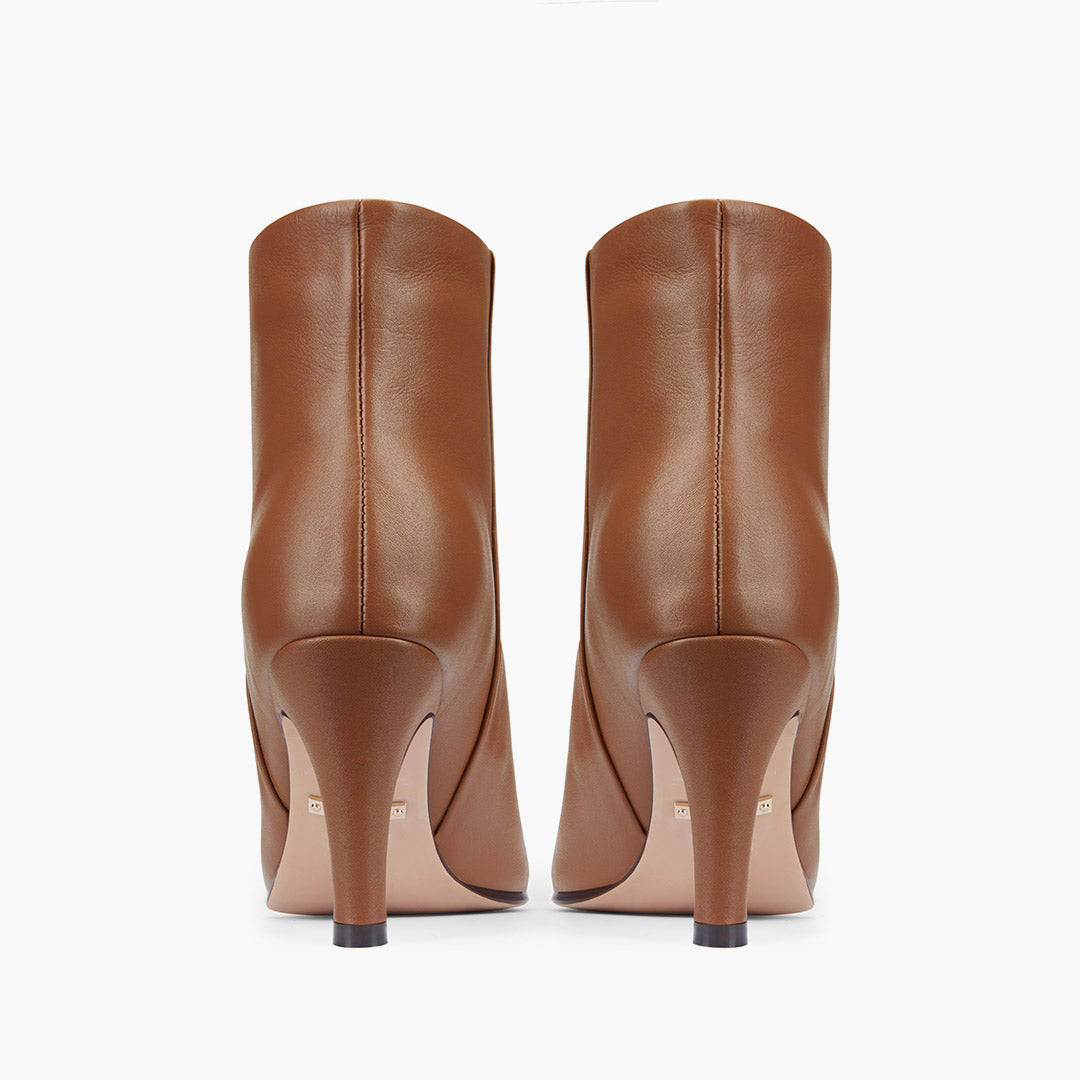 TANYA - brown leather ankle boots