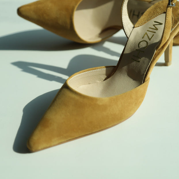 *UK 2 - TESORO - navy suede, 7cm heel