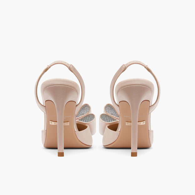 *ELYSIA - beige satin bow slingback