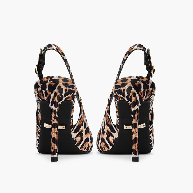 Lena 90 Leopard - Slingback Pumps