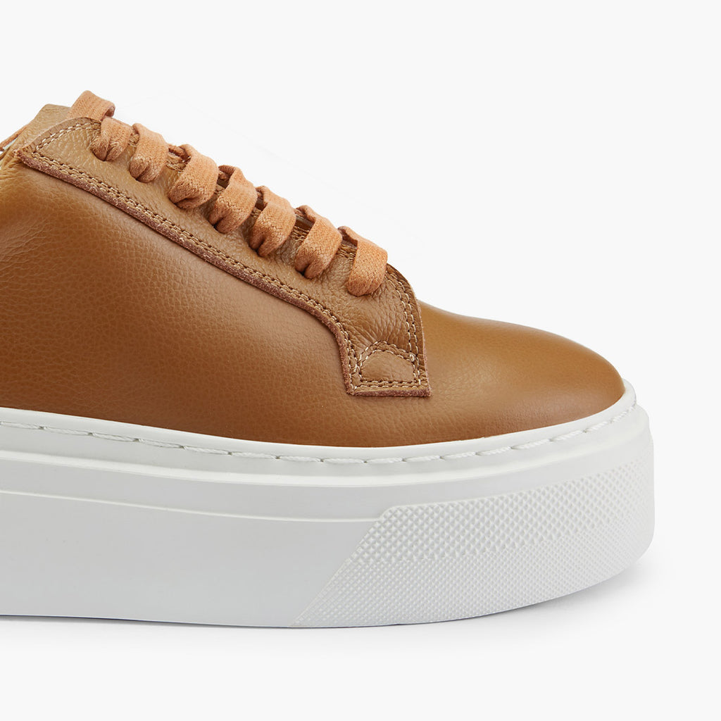 Petite Size Leather Platform Sneakers by MIZCHI Pretty Small Shoes