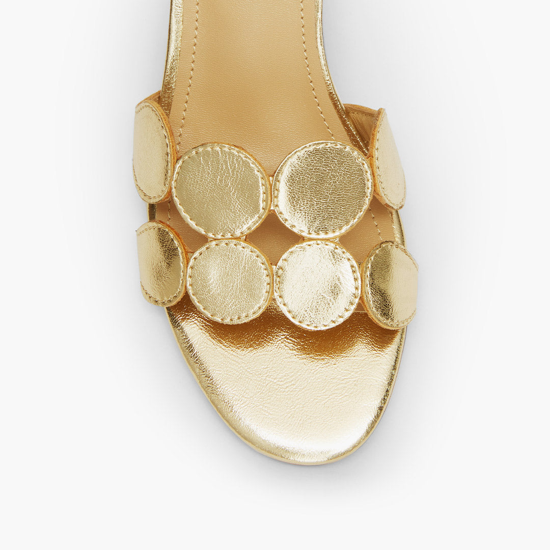 *ALLEGRA GOLD  - leather mule