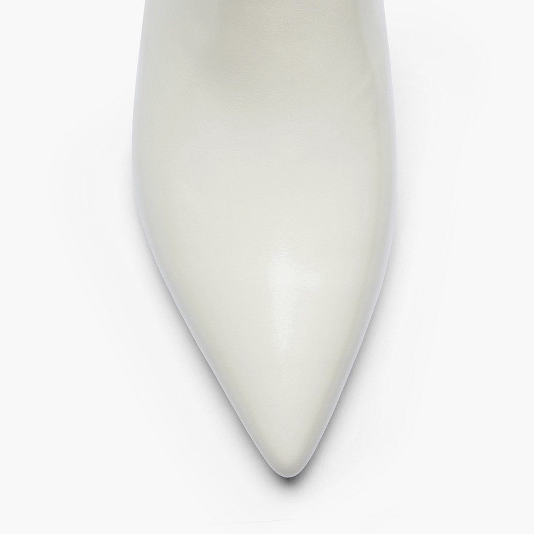 BRANDA 50 - white leather ankle boots