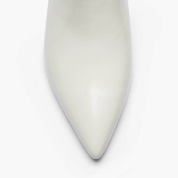BRANDA 50 - white leather ankle boots