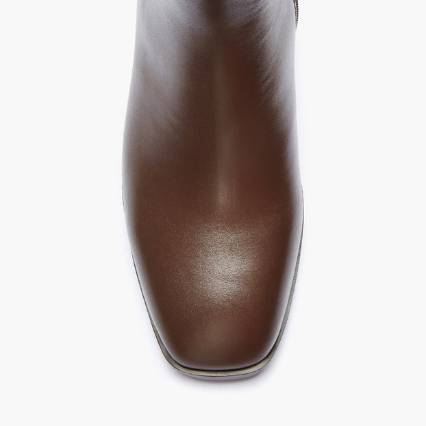 BELGO 45 - brown leather ankle boot