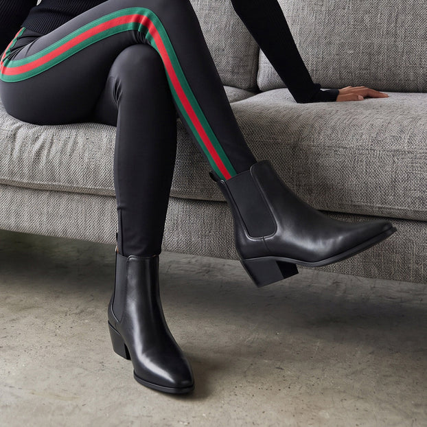Chelsea Icon - Black Leather
