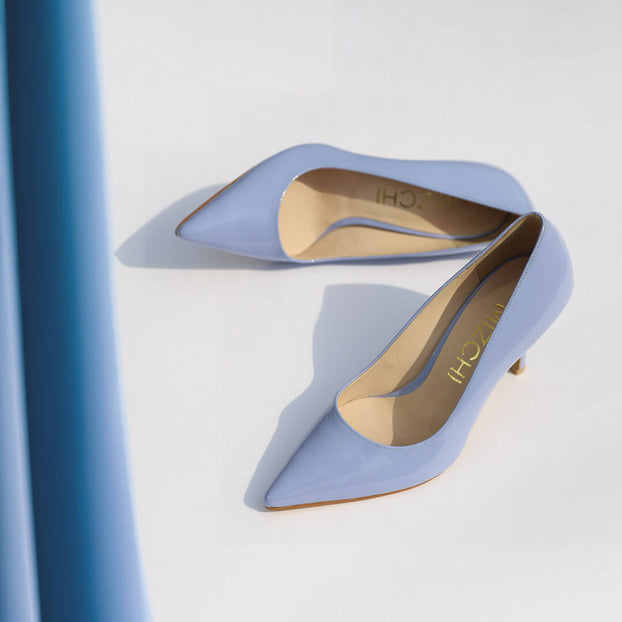 ELDORADO - blue patent pumps